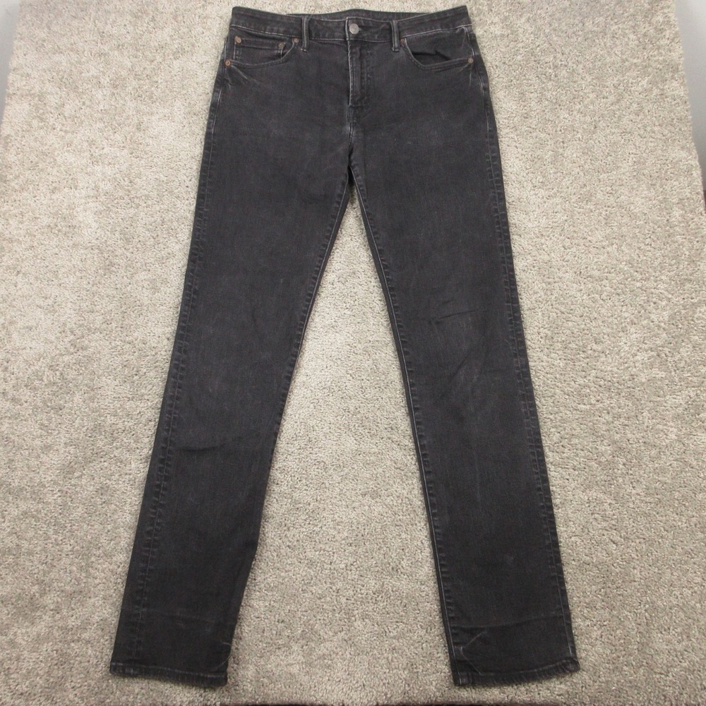 American Eagle Jeans Mens 34x36 Black Slim Straight Airflex Plus Denim Pants